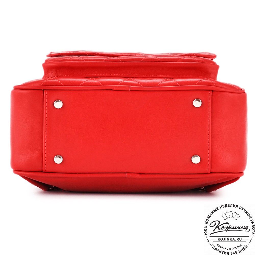 Женский кожаный рюкзак "Гермиона" (красный)